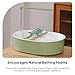 Parrot Bathtub for Indoor Outdoor, Automatic Bird Bath with Pump & Parrot Perch, USB Powered Circulating Bathtub for Pet Birds/African Grey/Cockatiel/Conure/Budgie/Lovebird