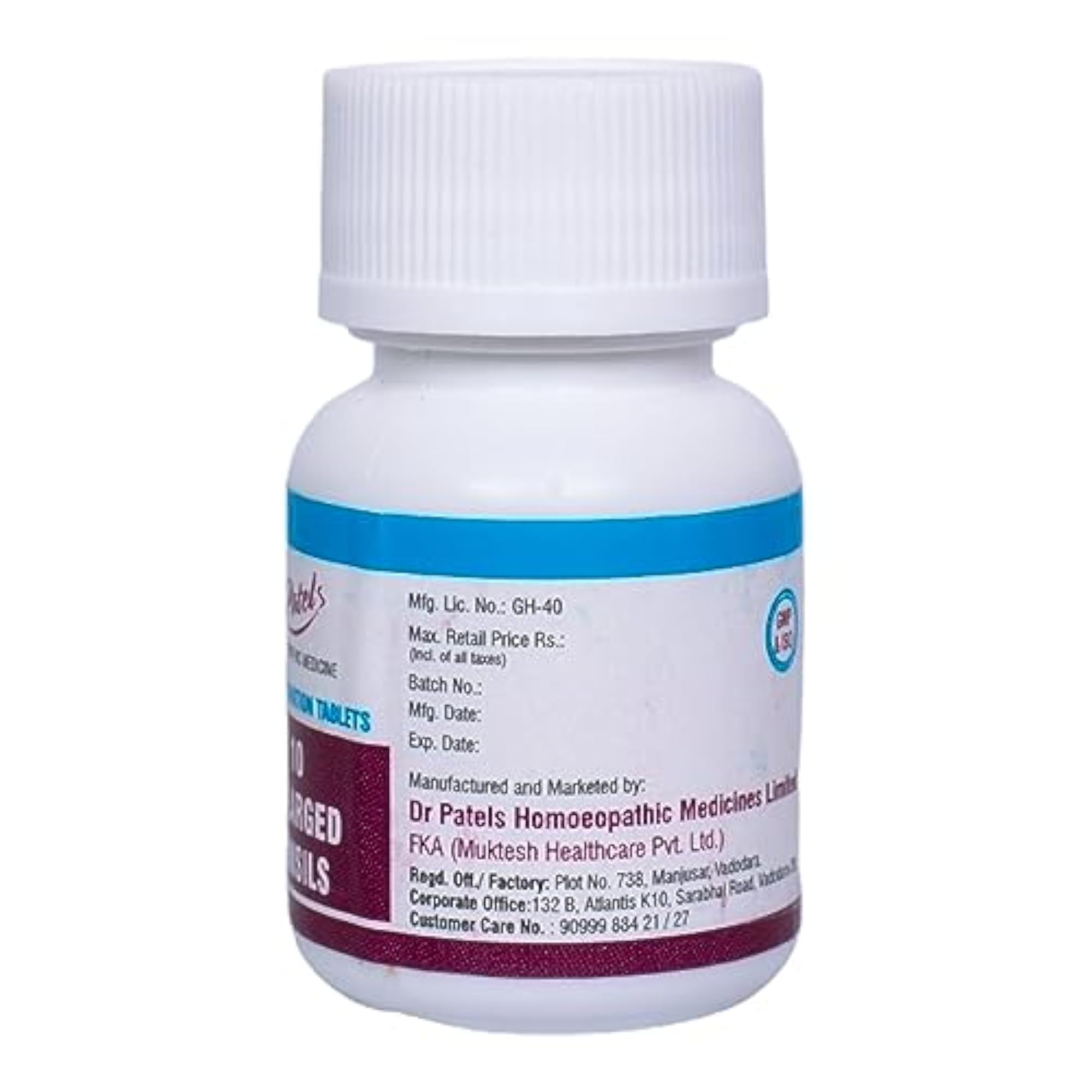 Homeopathic Enlarged Tonsils Tablets, Natural Relief