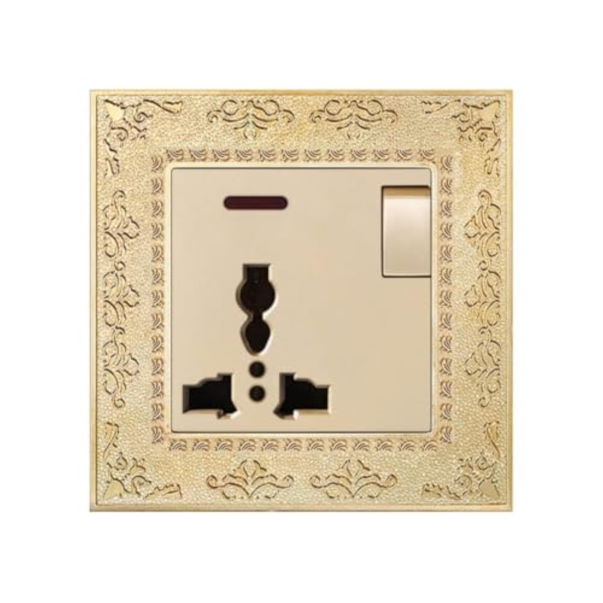 Antique Gold Ornate Retro Socket Plate Wall Panel
