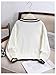 GORGLITTER Girl's Cable Knit Sweater Striped Trim V Neck Long Sleeve Preppy Pullover White 11Y