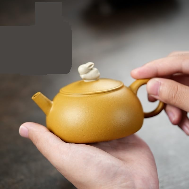 Chinesische handgeschnitzte Vintage-Keramik-Teekanne, handgefertigte Teekanne, Teeservice, tragbare Reise-Teekanne, Teekanne für losen Tee, Teekannen