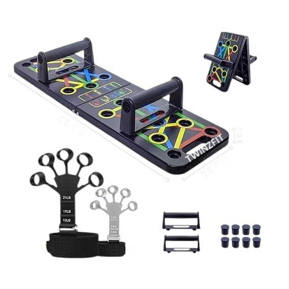 TWINZFIT 15 in 1 Pushup Board for Strength Training, Fitness and Exercise Equipment for men & woman, Home & Gym Exercise Equipment for Chest, Shoulder, Triceps Workout Combo 2-picture-13