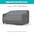 BROSYDA Patio Sofa Cover Waterproof - Heavy Duty 3-Seater Outdoor Couch Cover,600D Patio Furniture Covers with Air Vent and Handles, 78"L ×33" D×32" H, Gray