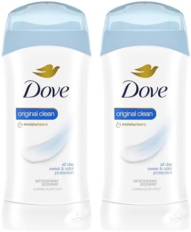 Dove Antiperspirant Deodorant Stick Original Clean 2.6 oz 2PK