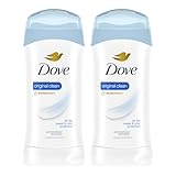 Dove Invisible Solid Antiperspirant Deodorant Stick 2 Count Original Clean, for Women, For All Day Underarm Sweat & Odor Protection 2.6 oz