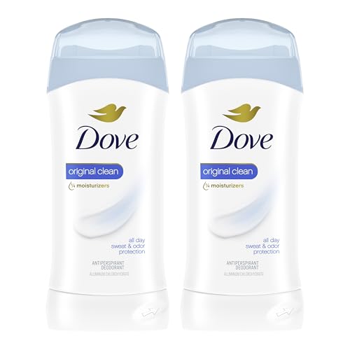 Dove Invisible Solid Antiperspirant Deodorant Stick 2 Count Original Clean, for Women, For All Day...