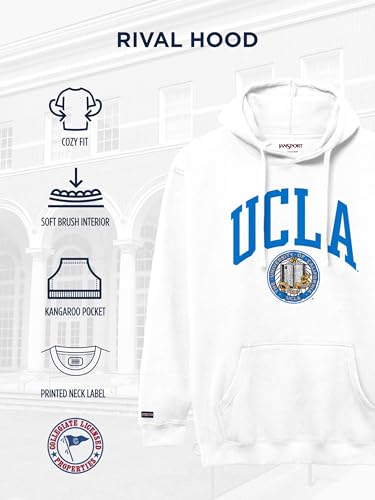 Image of JanSport NCAA Officially Licensed Rival Hoodie, Long Sleeve Unisex Sweatshirt, Cotton-Polyester Blend, Double-Layered Hood