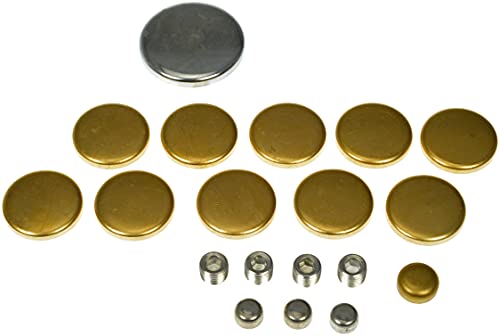 Dorman 567-009 Ford Brass Expansion Plug Kit, 15 Expansion Plugs, 4 Pipe Plugs Compatible with Select Ford/Lincoln/Mercury Models, 19 Pack
