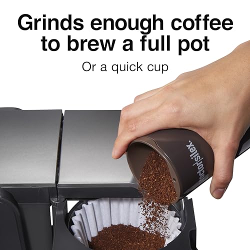 Image of Proctor Silex Electric Coffee Grinder for Beans, Spices and More, Stainless Steel Blades, 12 Cups, Brown