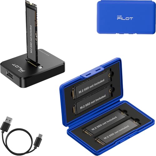 Caja para almacenamiento M.2 SSD con 4 ranuras y base USB C miniatura 1