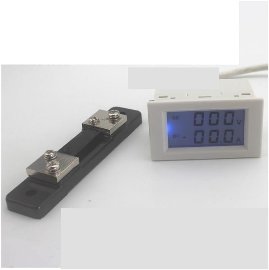 LCD Display DC Voltage and Current Meter Voltmeter Ammeter Range 0-199.9V 0-100A Blue Backlight 3~40 Input with shunt