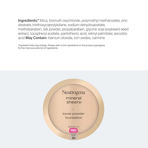 Neutrogena Mineral Loose Face Powder Foundation, Natural Ivory 20, 0.19 oz - image 8