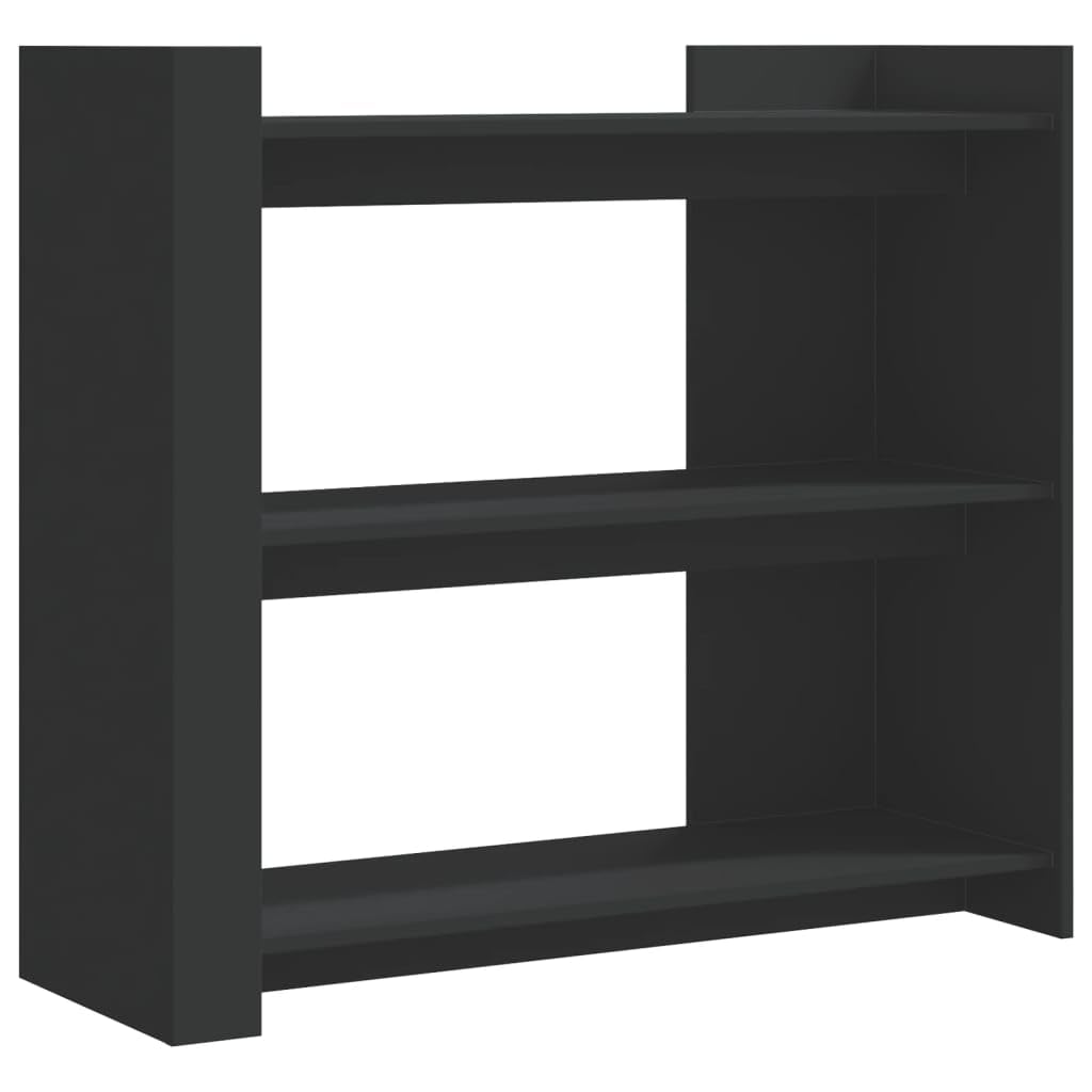 Mesa consola clásica negra de madera multicapa 100 x 35 x 90 cm con estantes, mueble de almacenamiento resistente a la humedad para salón, amplio espacio de exposición