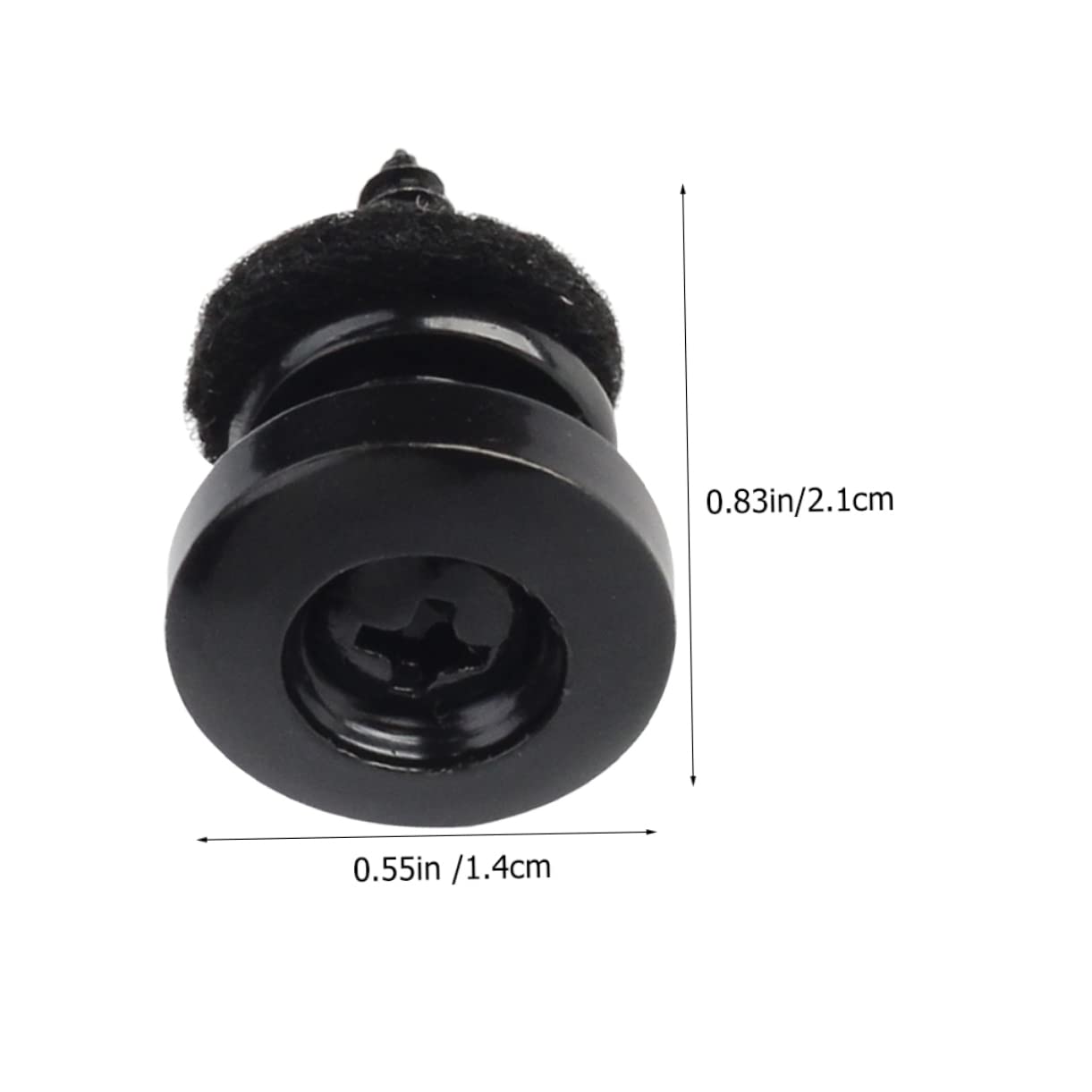 Vaguelly 4pcs Black Round Head Strap Locks for Electric and Acoustic Guitar Bass Easy Installation Compatible with Guitars No Modification Needed