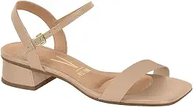 Sandália Feminina Salto Bloco Pelica Vermelho Vizzano 6454.111