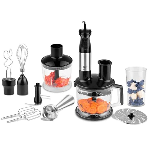 LAFE BZL001 blender 0,7 l Blender zanurzeniowy, czarny, srebrny, przezroczysty, 1000 W