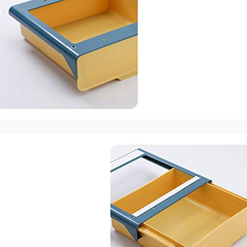 Table cachée avec boîte de rangement de bureau sous la table en plastique rigide - 4