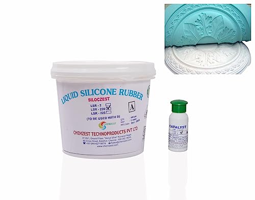 Image of LSR2 Liquid Silicone Rubber for Resin Art Craft, POP & Clay Mold Making Applications (LSR-220-FAST-500GRM)