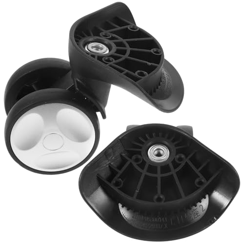 ノーブランド品 スーツケース用転キャスター 小型プラスチック製 軽量静音ホイール 交換修理用 取り付け簡単 ラゲッジ旅行用部品