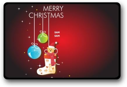 Discount 23.6"(L)x15.7"(W) 3/16" Joyful Merry Christmas Doormats Door Mat