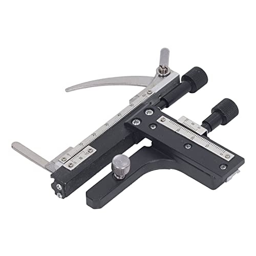 ANKROYU Calibrador de microscopio, calibrador móvil de microscopio de aleación de aluminio, etapa mecánica de microscopio, regla móvil de microscopio