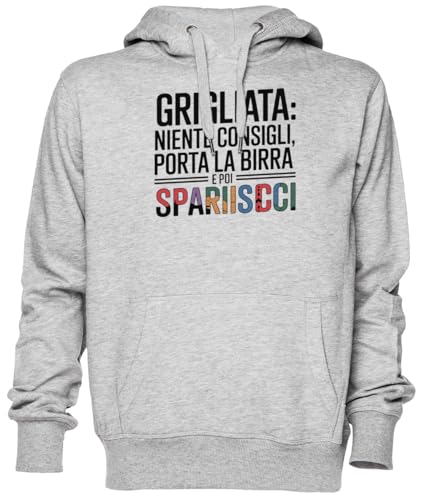 Sweat-shirt jersey gris avec grande capuche ajustable et finitions soignées