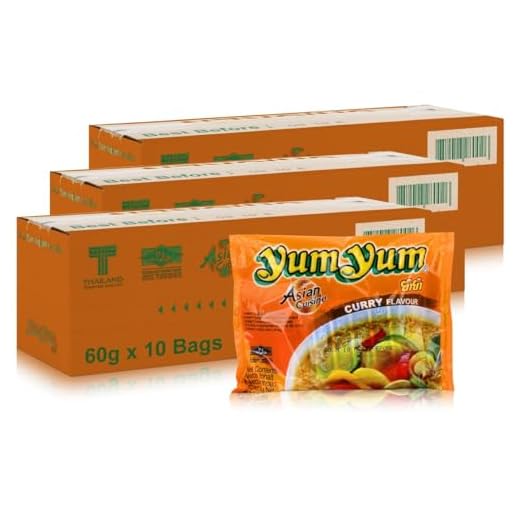 30 x 60g Instant Nudeln mit CURRY Geschmack YumYum