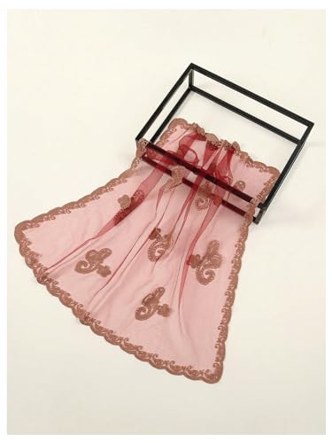 Floerns Women's Flower Embroidery Hair Scarf Headband Sheer Lace Hair Bandana4