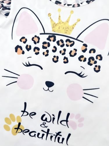 Bow Dream Girl Dress and Matching American Girl Doll Clothes for Girls Leopard Cat4