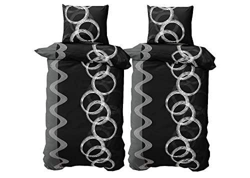 Leonado Vicenti 4 TLG Bettwäsche 155 x 220 Mikrofaser 2X Deckenbezug 2X...