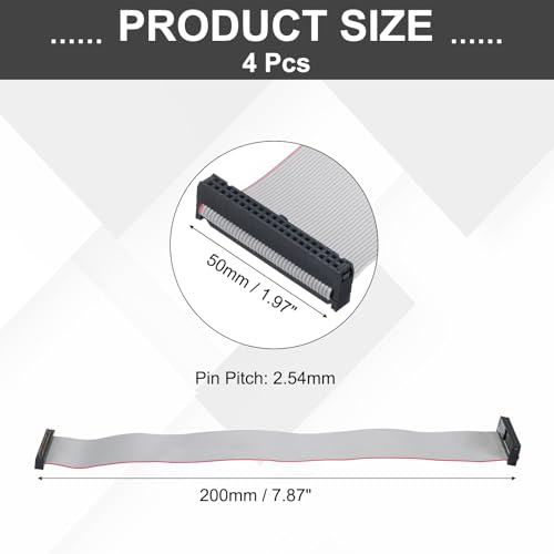Cable plano IDC de 40 pines con paso de 2,54 mm para transmisiones estables de datos 2
