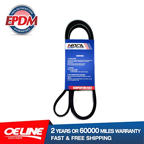 Image of MOCA 6PK1790 EPDM Serpentine Belt Professional V-Ribbed Compatible with 99-04 for Buick Century 3.1L & 87-89 for Chevrolet Beretta 2.8L & 90-91 for Ford Probe 3.0L & 89-92 for Mercury Sable 3.0L
