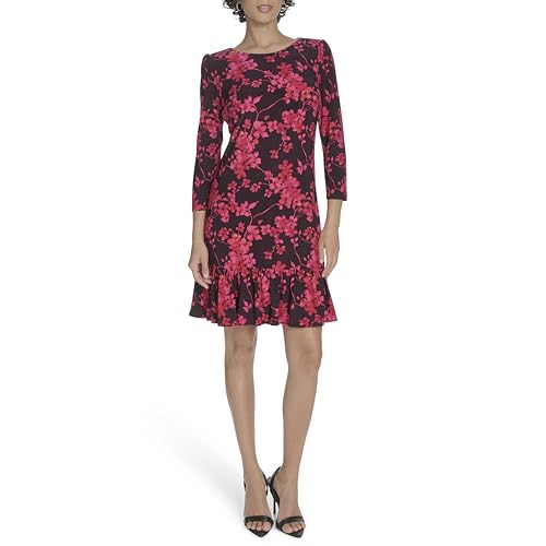 Tommy Hilfiger Women's 3/4 Sleeve Autumn Blossom Printed Shift Dress2