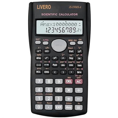 JS-82MS-A Handheld Multi-Function 2-Line Display Digital LCD Scientific Calculator School Secondary For Science Maths Stationary Calculater 240 Calculations Function Protective Auto Power Off