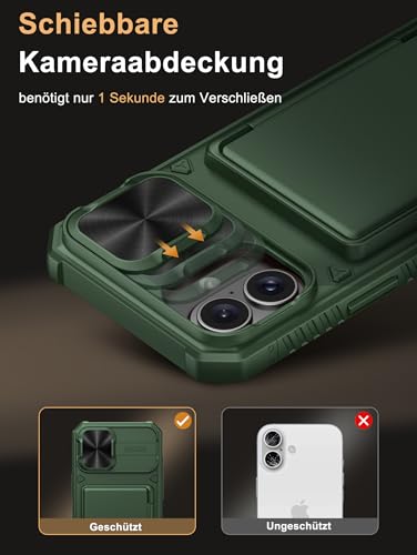 Coque robuste iPhone 16 Plus 6.7 pouces 2024 étui vert antichoc anti-rayures - 4