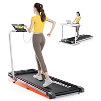 RUNIMON Tapis de Course, 6 en 1 Tapis de Marche Pliable Inclinable, Pente 7%, 12 km/h, 2.5HP, Tapis Roulant avec 2 Écrans LED, APP Intelligente, Deux Modes de Contrôle