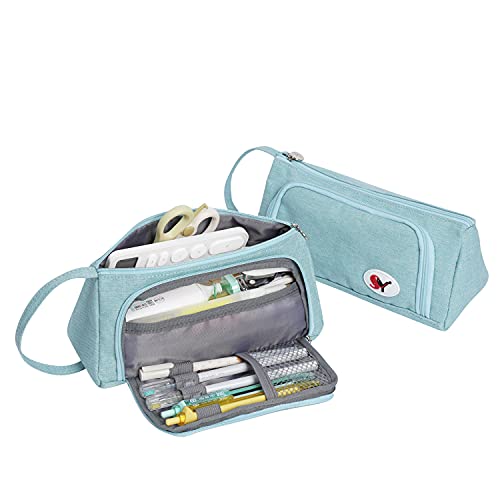 SY Large Capacity Pencil Case Pen Bag Pouch Holder Multi-slot School Supplies For Middle High School Office College Teen Girl Adult Cosmetic Bag