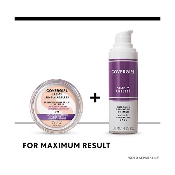 COVERGIRL-Olay-Simply-Ageless-Instant-Wrinkle-Defying-Foundation-Creamy-Natural COVERGIRL & Olay Simply Ageless Instant Wrinkle-Defying Foundation, Creamy Natural 0.44 Fl Oz (Pack of 1)