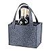 Gotetiso Borsa Portabottiglie di Vino in Feltro per 6 Bottiglie Portabottiglie Acqua Borse in Feltro Borsa Porta Bottiglie Vino Acqua Sacchetto di Vino Lavabile Riutilizzabile per Picnic Feste