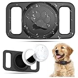 Linsaner Waterproof Dog Collar Holder for AirTag 1st & 2nd Gen, Black