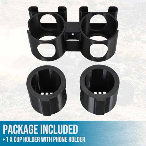 Portavasos para Kawasaki KRX 1000 2020-2024 con soporte de teléfono miniatura 7