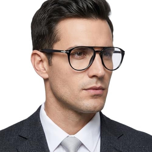 Image of Legend Eyewear Money Heist Professor Eyeglass ARC Glass Blue Light Blocking Coating Glasses for Men Women Retro Aviator Computer Eyewear Acetate Italic Frame
