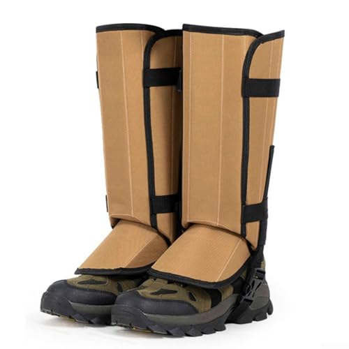 Polainas impermeables para piernas para caza y senderismo, protegen contra la nieve, el barro y los desechos (naranja)