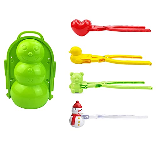5 Stück Schneeball-Maker, Winter Schneeballformer Spielzeugset, Kinder Cartoon Sandball Schneeball Clip, Outdoor 1 Sekunde Schneeballherstellung Maschin für Kinder zum Spielen im Schnee im Freien Cover