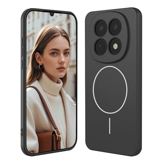 GOGME Flüssige Silikon Hülle für Xiaomi Redmi Note 15 5G / Poco M8 5G mit Handyhülle Design Und Schutzhülle Cover, Stoßfestes Bumper Case, Kompatibel mit MagSafe - Schwarz