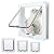 goTeamghjkl Cat Door Flap (Outer Size 7.5" x 7.8"), 4 Way Locking Medium Cat Door for Interior Exterior Doors, Weatherproof Pet Door for Cats Doggie Kitty and Kittens with Circumference < 15.75"