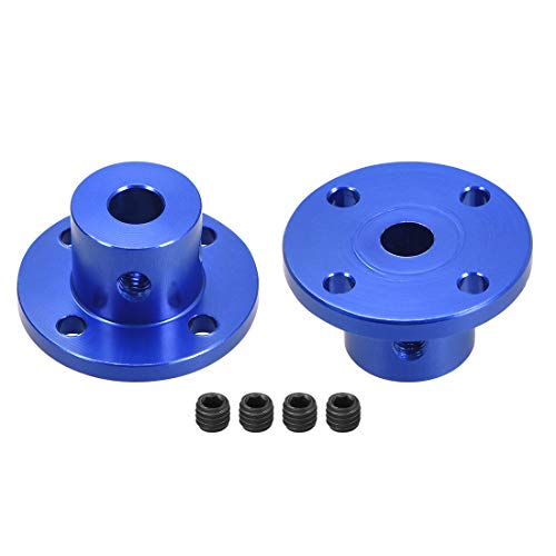 uxcell 6mm Inner Dia H15*D15 Rigid Flange Coupling Motor Guide Shaft Coupler Motor Connector 2PCS for DIY Parts