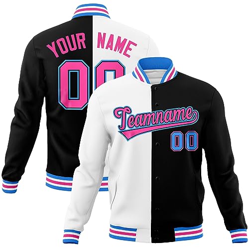 KXK Custom Varsity Baseball Jacket Split Letterman Bomber Windbreaker Lightweight Jacket Coat for Adult Youth