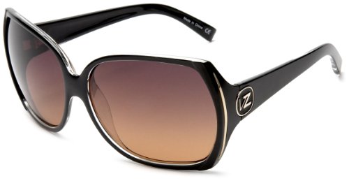 VonZipper Unisex Trudie Sunglasses - Black Cyrstal | Brown Gradient