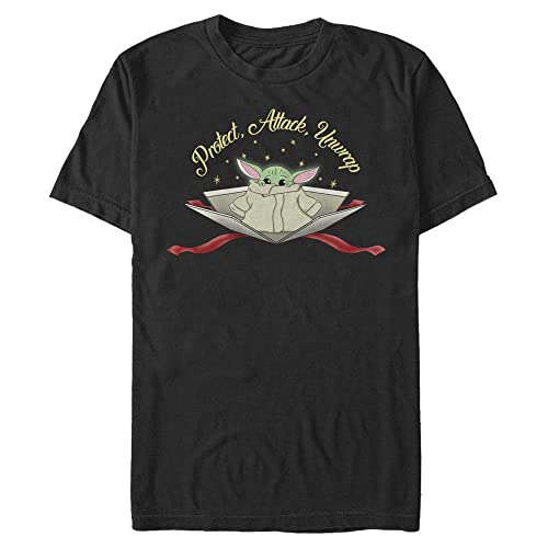 Camiseta Star Wars para hombre diseño Protect Attack Unwrap de manga corta en algodón gris